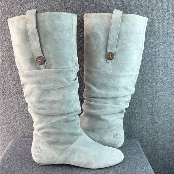 UGG Shoes - Rare‎ UGG Gray Suede Women's Slouch Boots Size 8